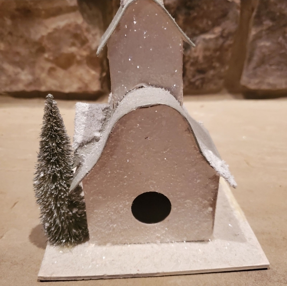 Snowy Village Christmas House with Trees - Picture 5 of 6